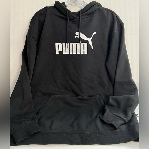 PUMA Logo Men's Black Hoodie Sweatshirt - Picture 1 of 7